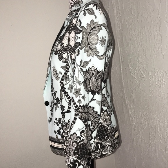 Roberto Cavalli Contrast Floral Print Blazer Sz. 42 - Picture 7 of 12